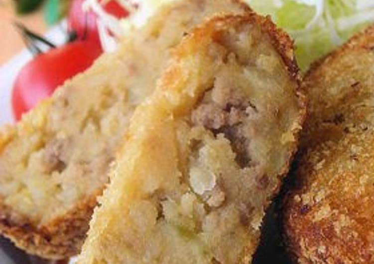 Steps to Make Perfect Meaty Pork Croquettes