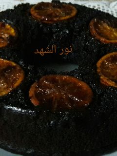 صورة لوصفة كيكة الشوكولاتة بالبرتقال والكراميل