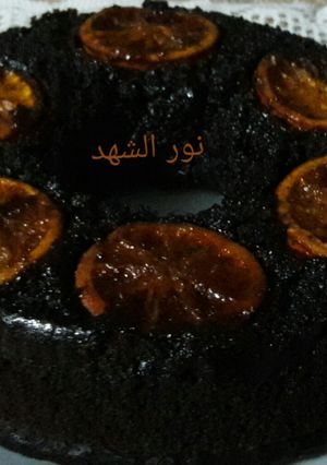 صورة لوصفة كيكة الشوكولاتة بالبرتقال والكراميل