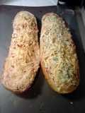 Brad's ceviche garlic bread