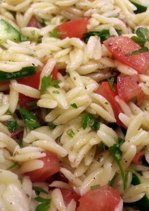 A picture of Greek Summer Orzo Salad.