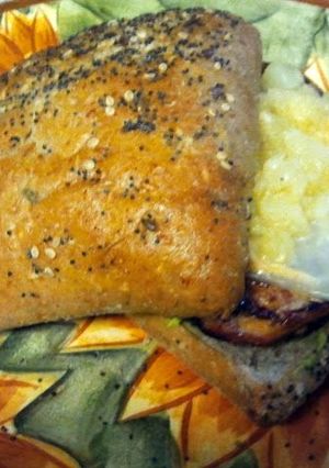 A picture of Alora's Sweet and Spicy Chicken Sandwich.