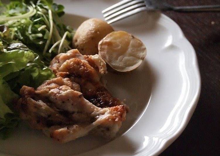 Recipe: Appetizing Roasted Chicken Drumettes and Spring Potatoes with Shio-Koji