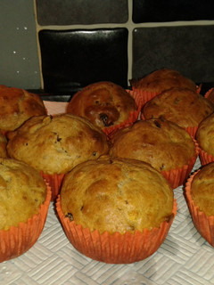 A picture of Banana and date muffins.