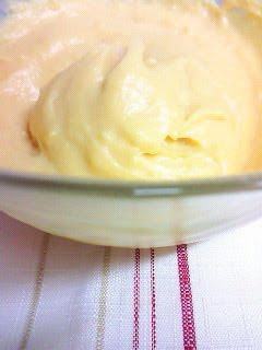 A picture of Easy Soy Milk Custard Cream in the Microwave.