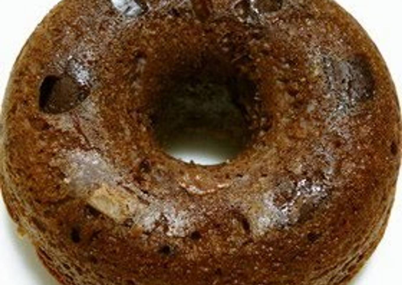 Baked Dark Chocolate Donuts Made with Pancake Mix
