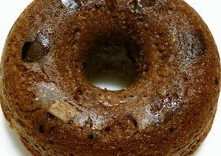 Steps to Prepare Super Quick Homemade Baked Dark Chocolate Donuts Made with Pancake Mix