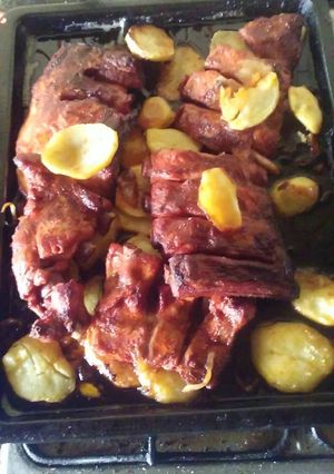 Una foto de Costilla adobada al horno