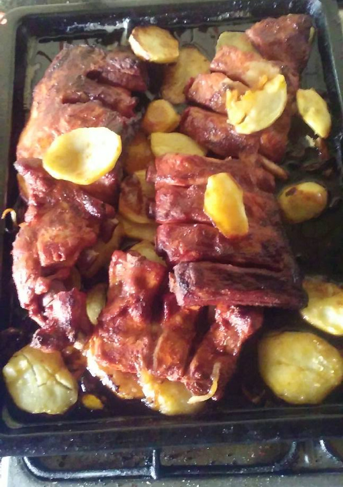 Una foto de Costilla adobada al horno