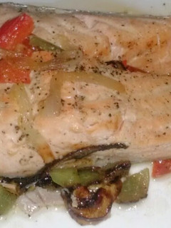 A picture of Pan Smeared Garlic & Lemon Salmon.