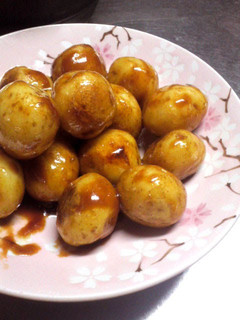A picture of Small New Potatoes Sautéed Teriyaki Style in Sweet and Sour Miso.