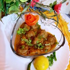 A picture of Mutton kofta karhae.