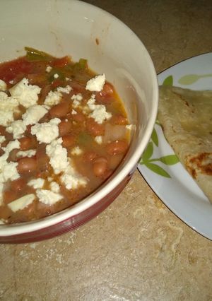 Una foto de Frijoles con verdura