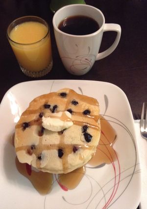 A picture of Lazy Butt Blueberry Pancakes.