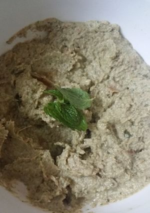 A picture of Sesame mint dip.