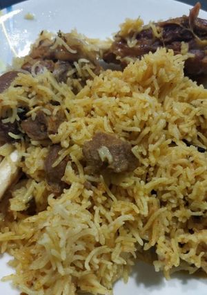 A picture of Mom’s quick one pot meal – ‘Faux Biryani’!.