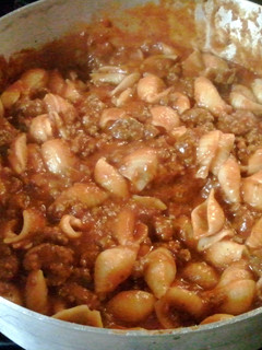 A picture of Karien's famous pasta.