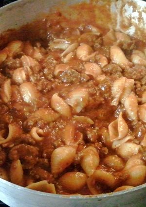 A picture of Karien's famous pasta.