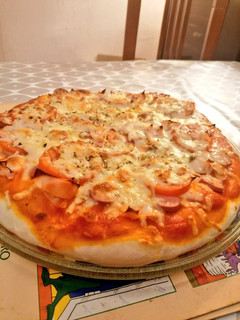 Una foto de Pizza con Masa Casera