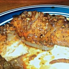 Vanilla fig balsamic glazed pork A picture of Vanilla fig balsamic glazed pork.