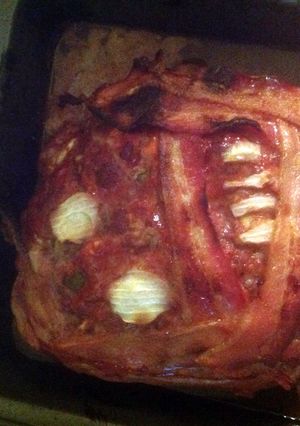 A picture of Uncle Mikes Halloween Meatloaf.