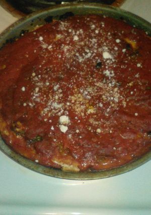 A picture of Chitown pizza.