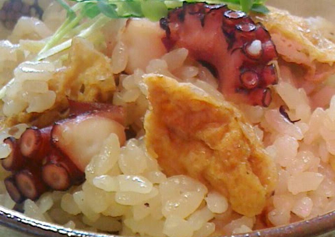 Easy and delicious rice with octopus