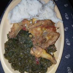 A picture of Mchicha na kuku.