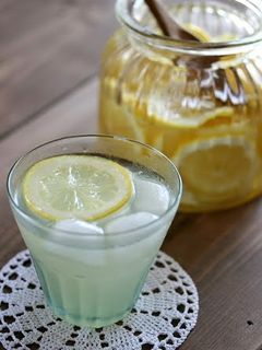 A picture of Lemonade with Homemade Lemon Syrup.