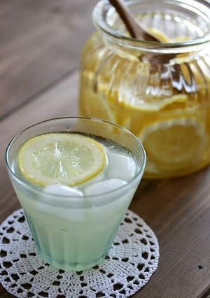 A picture of Lemonade with Homemade Lemon Syrup.