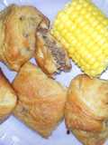 Honey Hot Cheese Burger Stuffed Croissants