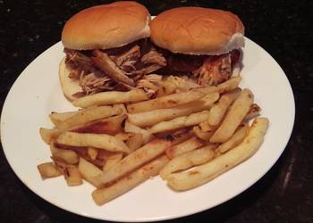 Easy Serving Recipe BBQ Pulled Pork Sandwich Savory Delicious