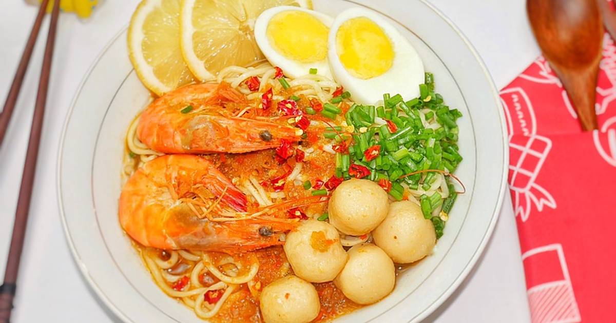 Resep Mie Kuah Udang Pedas Enak Dan Mudah Cookpad