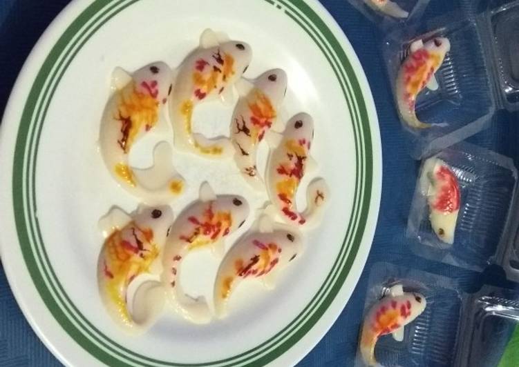 Puding ikan koi