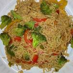 Broccoli served with Indomie
