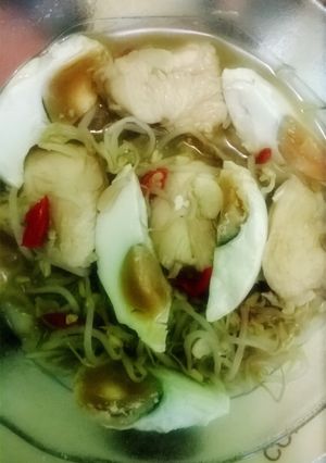 Foto resep Ayam Tumis Tauge Telur Asin