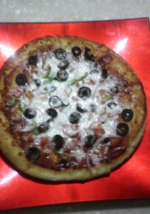 صورة لوصفة بيتزا خضار 🍕🍕