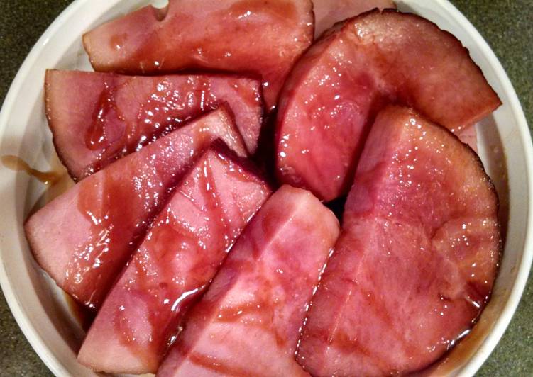 Steps to Make Quick Maple Dijon Glazed Ham Steaks