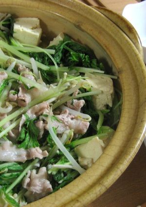 A picture of Healthy Vegetable and Pork Steamed Hot Pot.