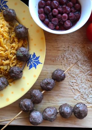 A picture of Rice with Kofta (Dami Gojeh).