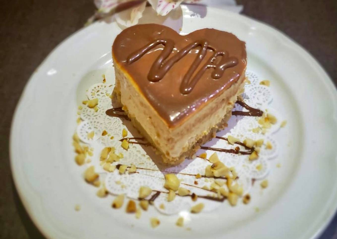 Cheesecake de crema de maní frío