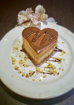 Una foto de Cheesecake de crema de maní frío