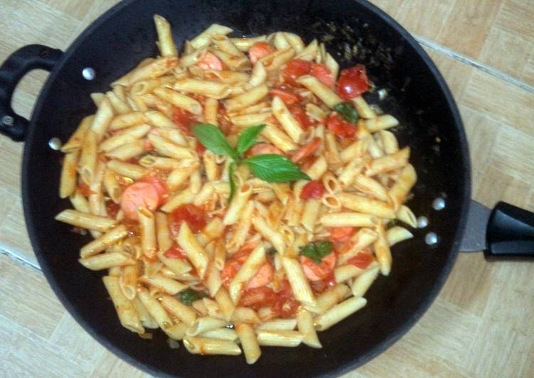 Step-by-Step Guide to Make Quick penne in marinara sauce (cheap way)