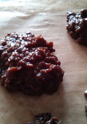 A picture of Petey's no baked cookies.