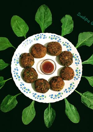 A picture of Palak Tikki.
