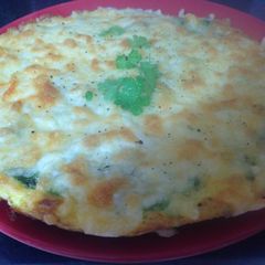 A picture of My Spinach and Mustard Omelette with Mozzarella 😍.