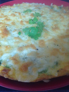 A picture of My Spinach and Mustard Omelette with Mozzarella 😍.