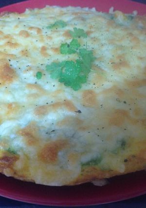 A picture of My Spinach and Mustard Omelette with Mozzarella 😍.