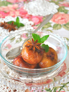 A picture of Stewed Figs in Wine Compote.