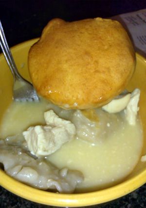A picture of Chicken n Dumplins.